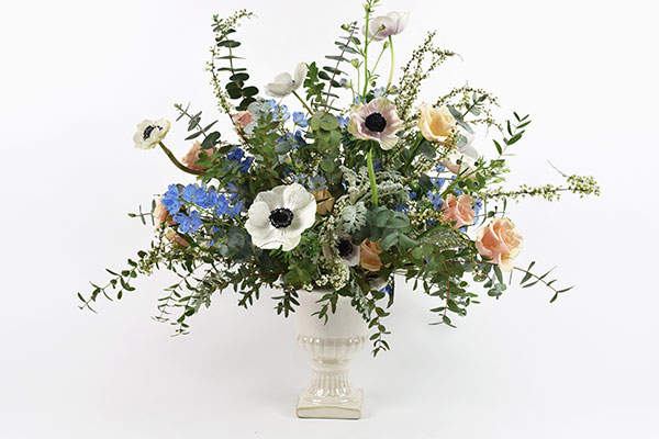 vase, arrangement, 유러피언, 화기꽂이